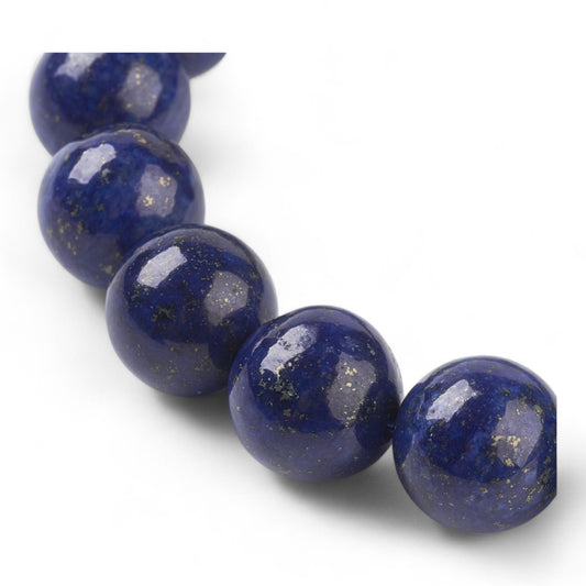x5 Perles en Lapis Lazuli naturel – 10 mm