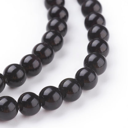 Perles d’Obsidienne Noire Naturelle – 6 mm