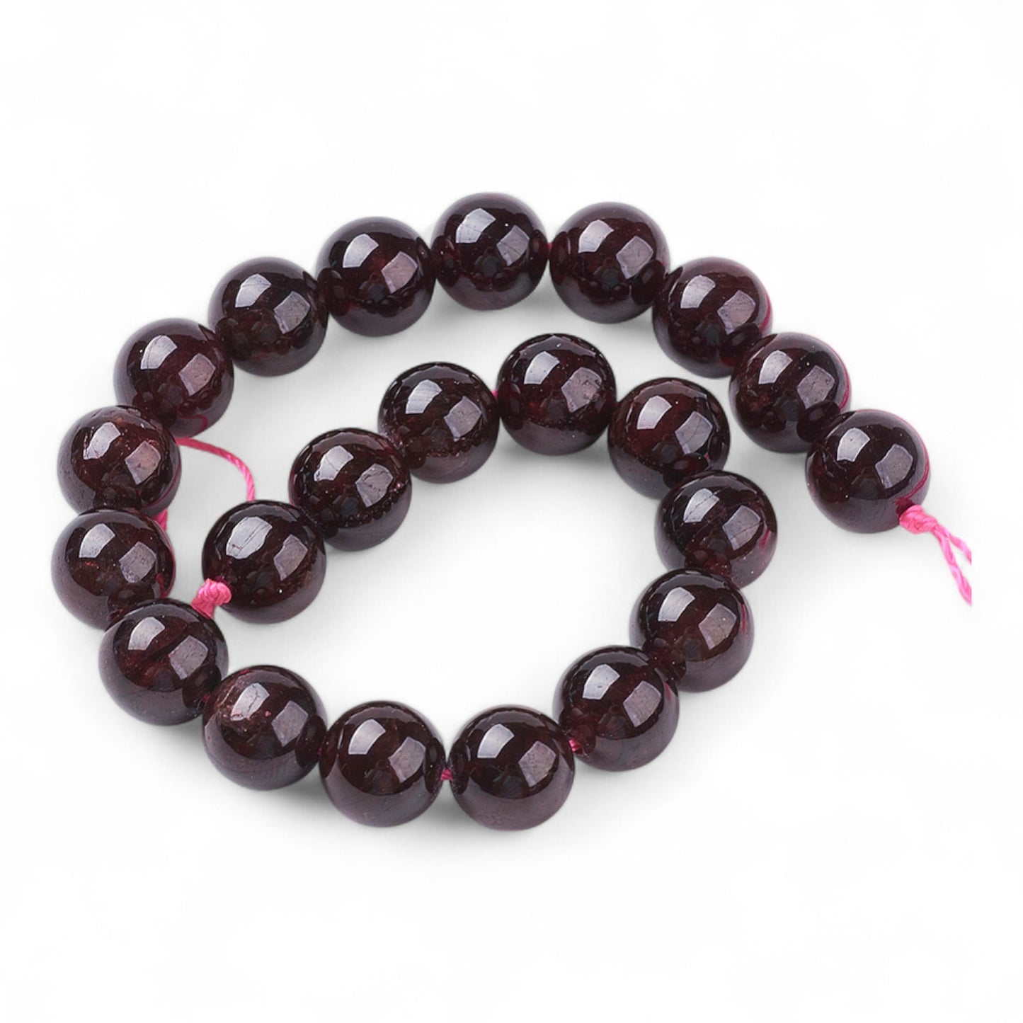 x5 Perles en Grenat naturel – 8 mm