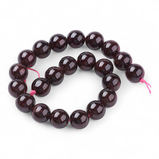 x5 Perles en Grenat naturel – 8 mm