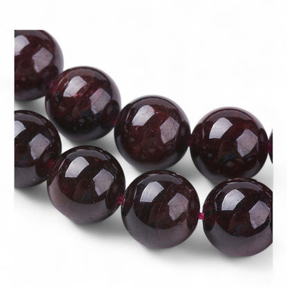 x5 Perles en Grenat naturel – 8 mm