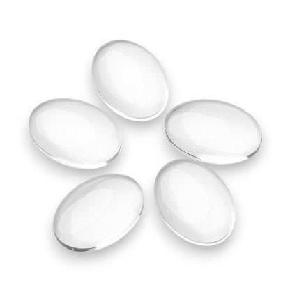 Cabochons Ovale en Verre Transparent – 18x13 mm ou 25x18 mm