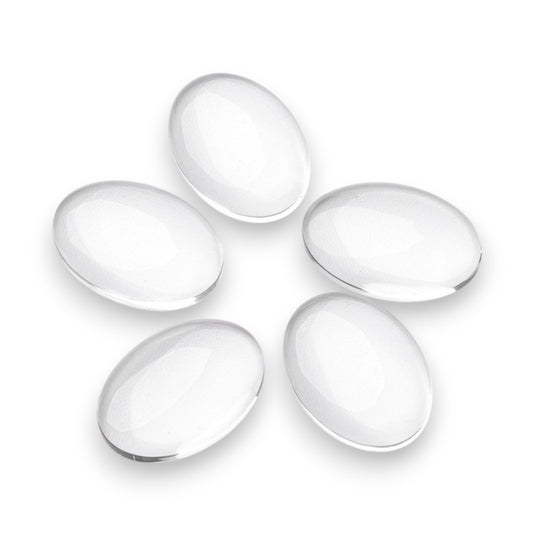 Cabochons Ovale en Verre Transparent – 18x13 mm ou 25x18 mm