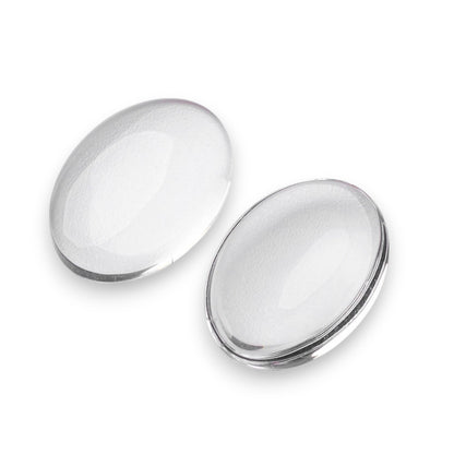 Cabochons Ovale en Verre Transparent – 18x13 mm ou 25x18 mm