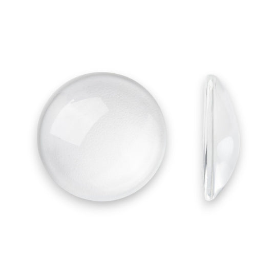 x2 ou x5 cabochons demi-ronds en Verre Transparent – 12 à 30 mm