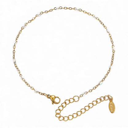 Bracelet en Acier Inoxydable avec Perles Émaillées – Couleurs au Choix