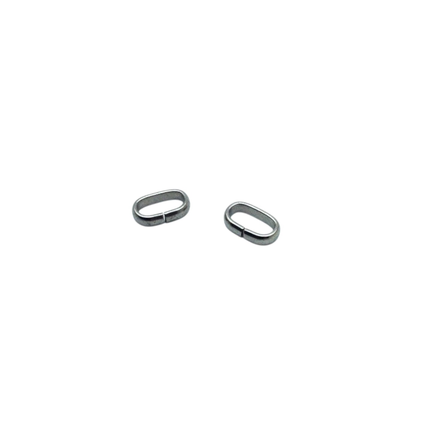 5 Anneaux de jonction ovale ouvert en acier 9x5mm