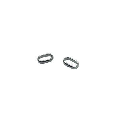 5 Anneaux de jonction ovale ouvert en acier 9x5mm