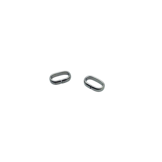 5 Anneaux de jonction ovale ouvert en acier 9x5mm
