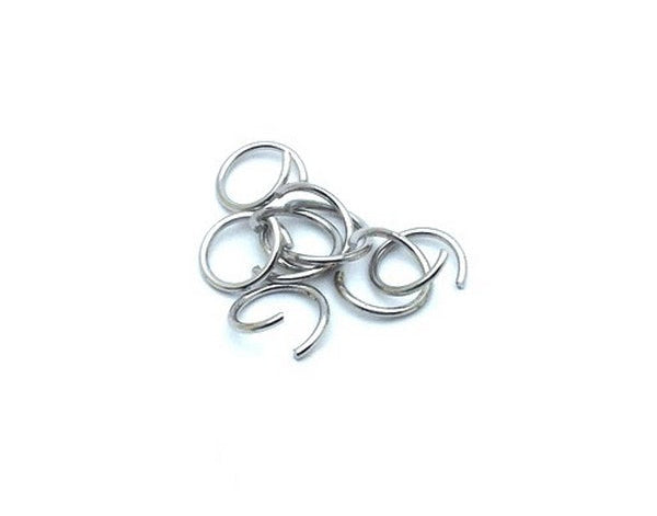 Anneaux de jonction (jump rings) couleur Argenté foncé, taille au choix