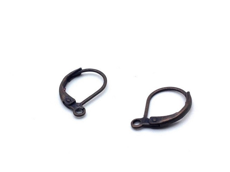x2 paires de dormeuses avec anneau - bronze ou cuivre