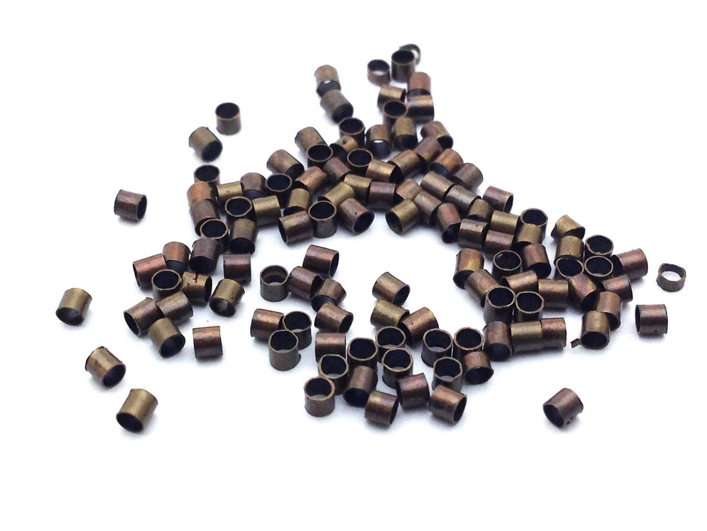 Perles à Écraser Tubes – Métal – 2 mm – Lot de 5 g (≈400 pcs)
