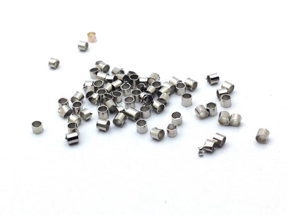 Perles à Écraser Tubes – Métal – 2 mm – Lot de 5 g (≈400 pcs)