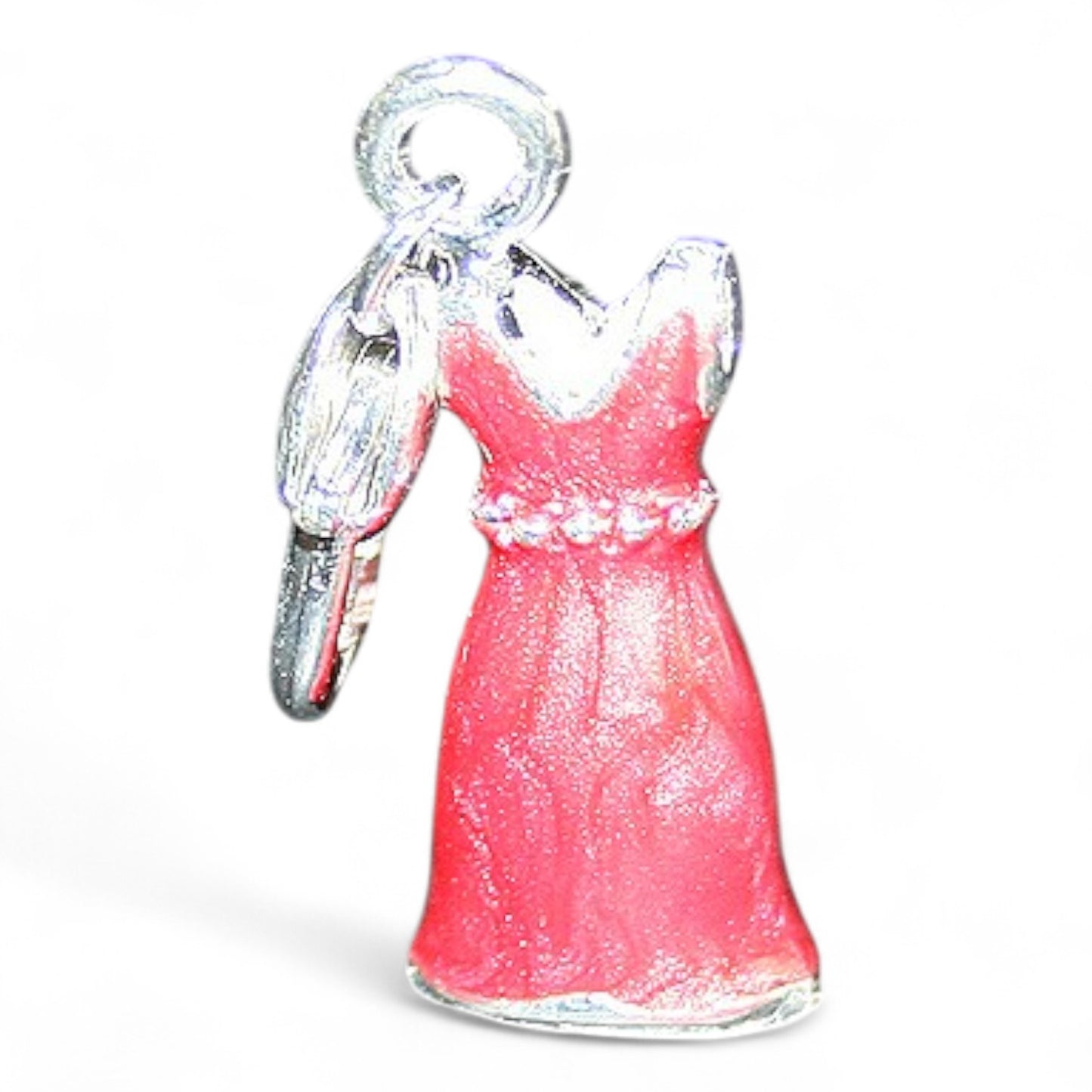 x1 Charm Robe de Cocktail Émaillé – 38 mm | Rouge, Violet, Rose ou Bleu