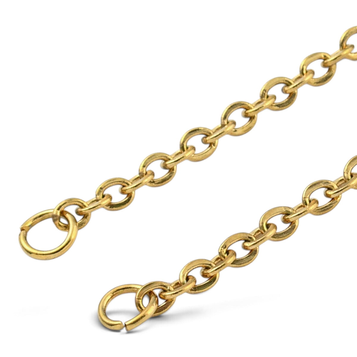 Collier en acier inoxydable 304 en 2 parties avec anneaux pour connecteur (46,5 cm + 5,5 cm)