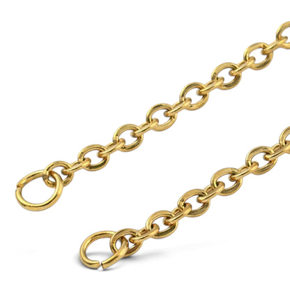 Collier en acier inoxydable 304 en 2 parties avec anneaux pour connecteur (46,5 cm + 5,5 cm)