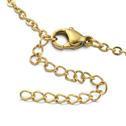 Collier en acier inoxydable 304 en 2 parties avec anneaux pour connecteur (46,5 cm + 5,5 cm)