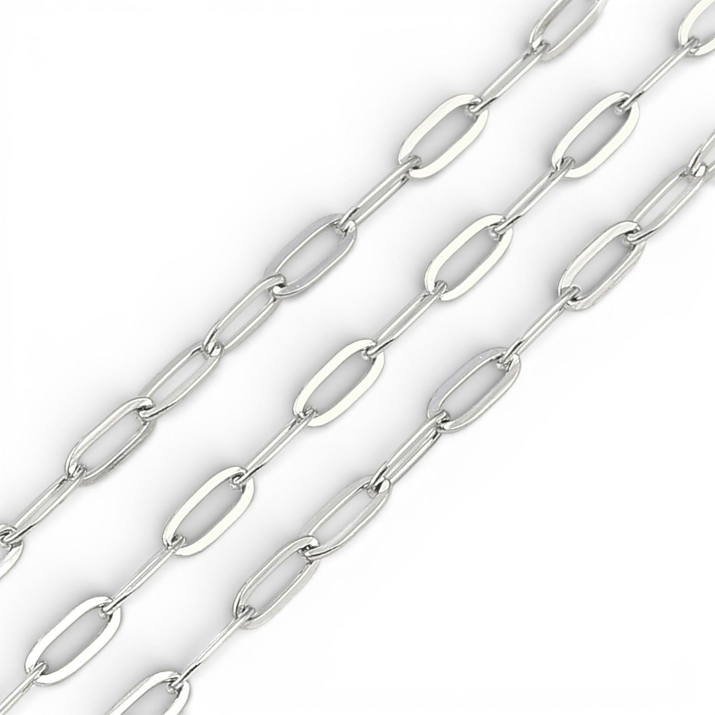 x20 cm Chaîne Maille Trombone – Acier Inoxydable 304