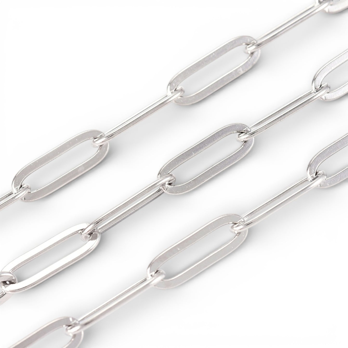 x20 cm Chaîne Maille Trombone – Acier Inoxydable 304