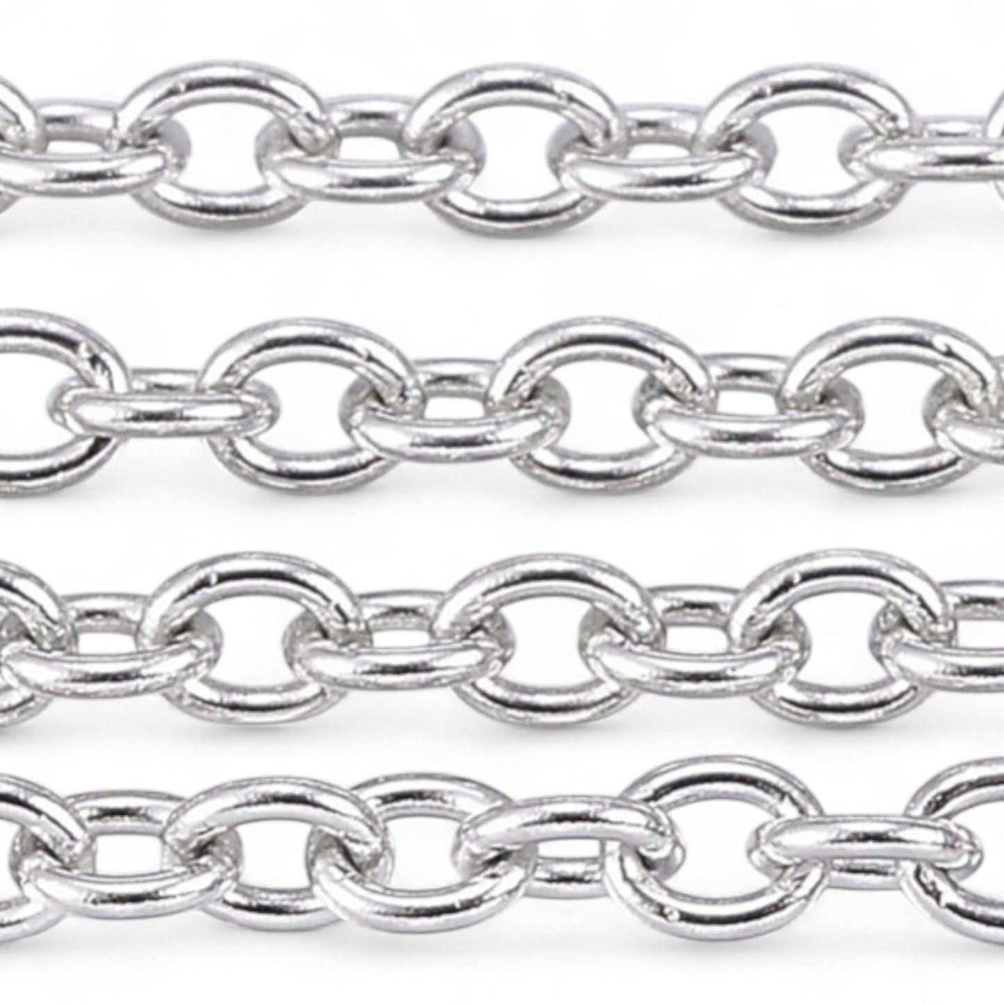 x20cm Chaîne à Maillons Soudés – Acier Inoxydable 304 – 2,5 x 2 mm