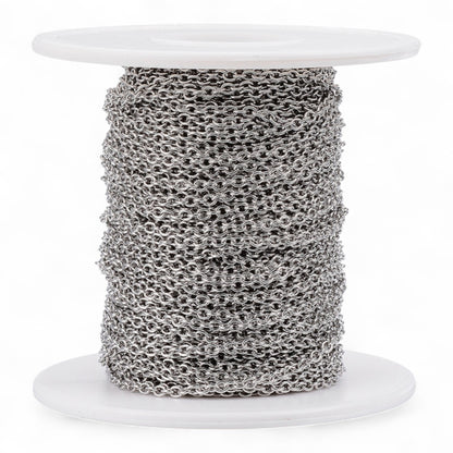 x20cm Chaîne à Maillons Soudés – Acier Inoxydable 304 – 2,5 x 2 mm