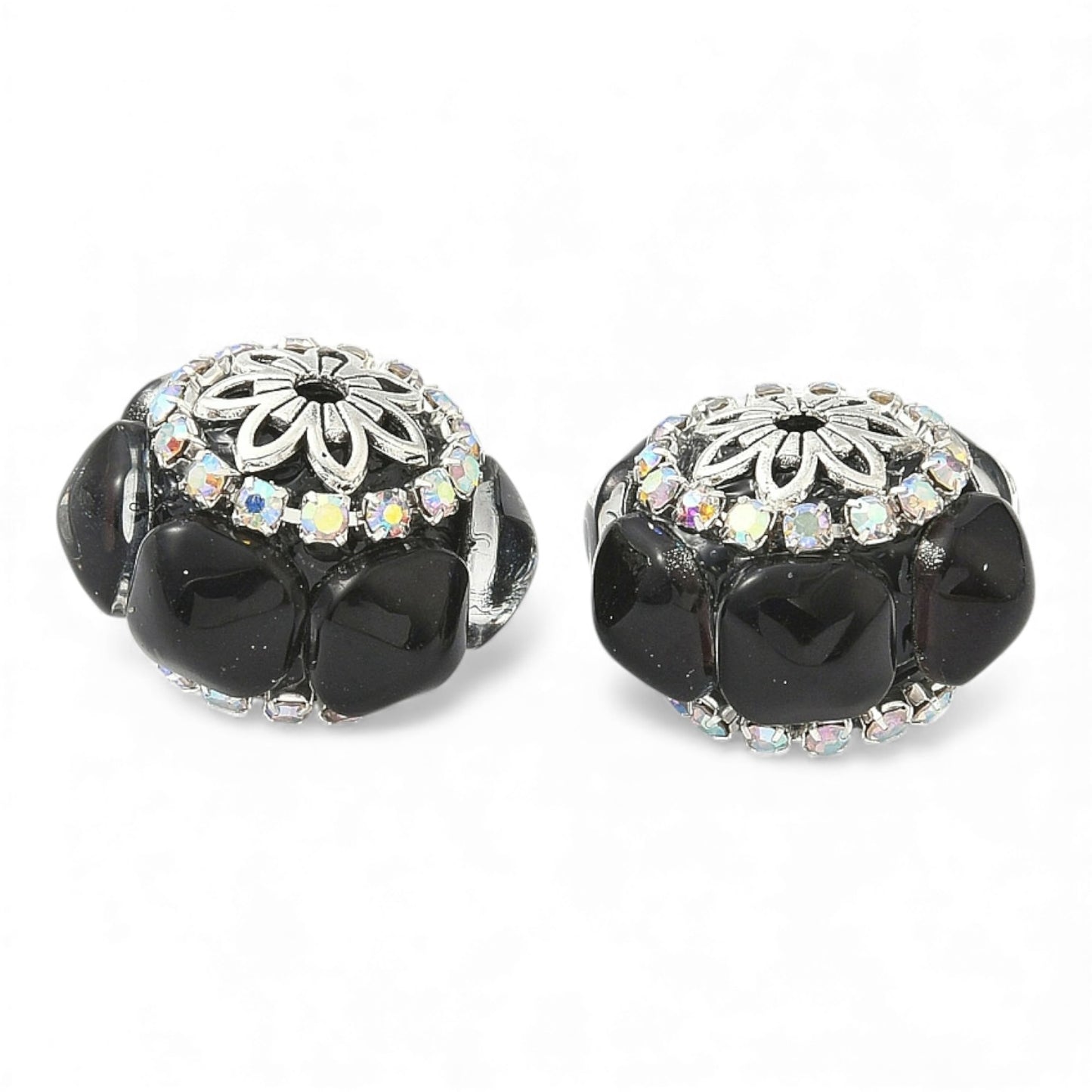 x1 Perle Rondelle en Strass Acrylique – Pour Stylos et Bijoux – 21,5 mm