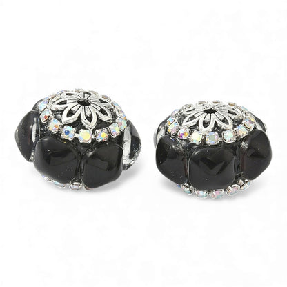 x1 Perle Rondelle en Strass Acrylique – Pour Stylos et Bijoux – 21,5 mm