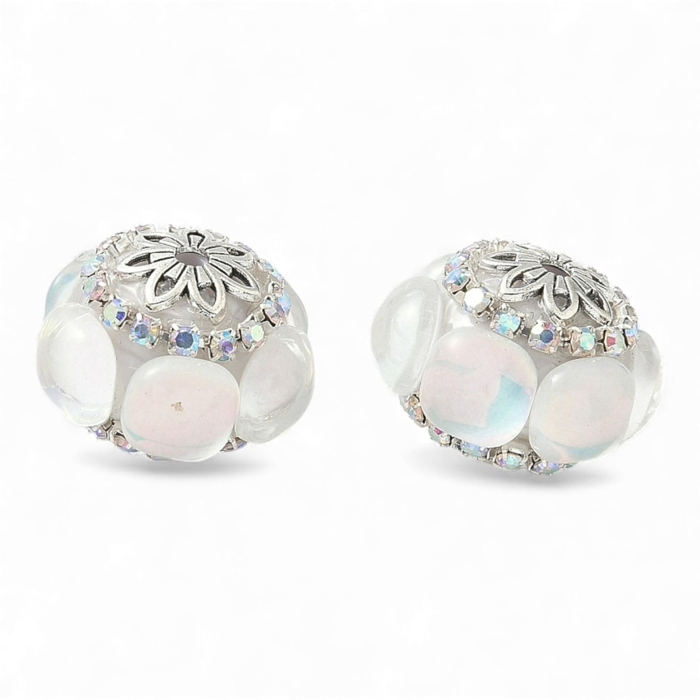 x1 Perle Rondelle en Strass Acrylique – Pour Stylos et Bijoux – 21,5 mm