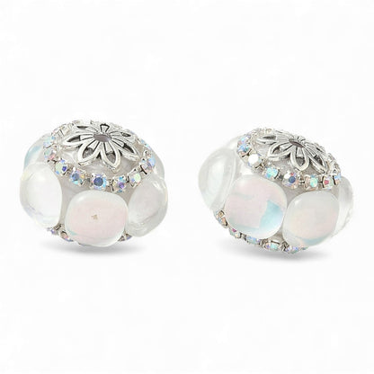 x1 Perle Rondelle en Strass Acrylique – Pour Stylos et Bijoux – 21,5 mm