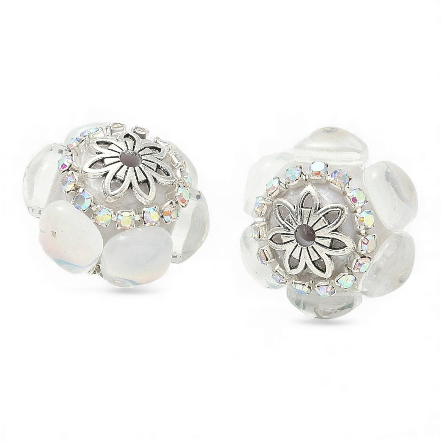 x1 Perle Rondelle en Strass Acrylique – Pour Stylos et Bijoux – 21,5 mm