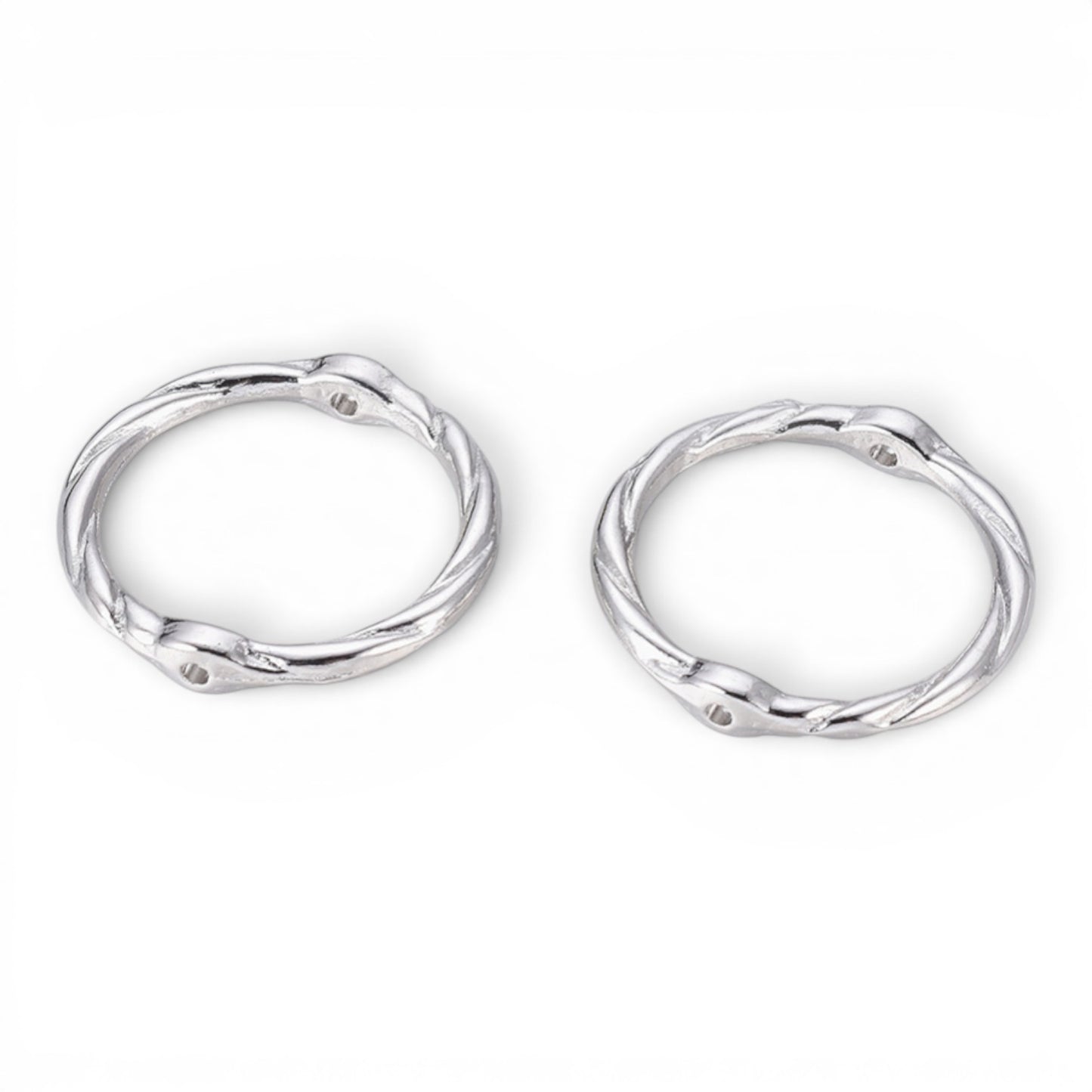 x10 Anneaux de liaison pour perles en alliage – Cadres de perles – Platine – ø Perles 16 mm