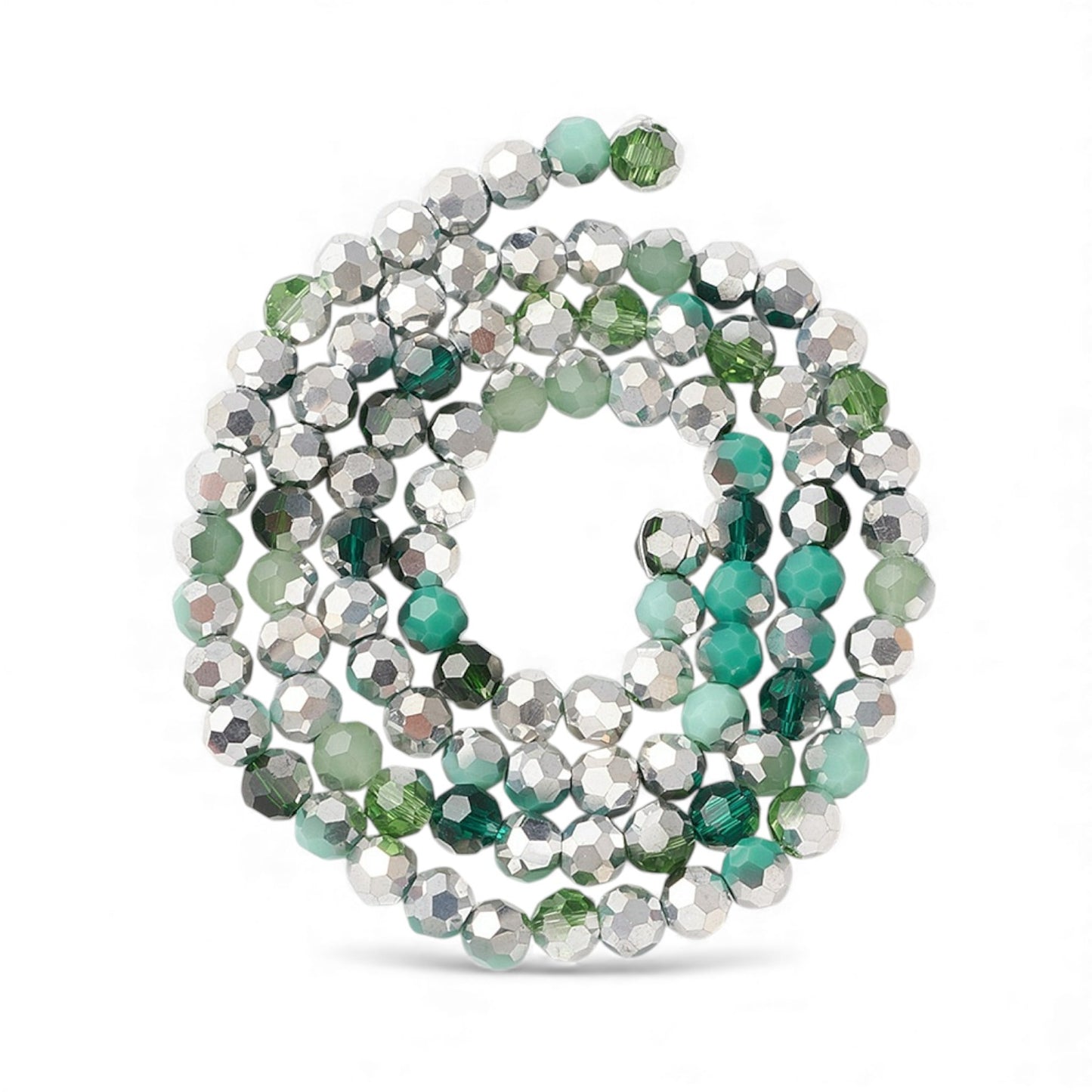 x1 Fil de Perles de Verre Électroplaquées – 6 mm – 32 Facettes