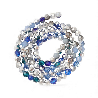 x1 Fil de Perles de Verre Électroplaquées – 6 mm – 32 Facettes