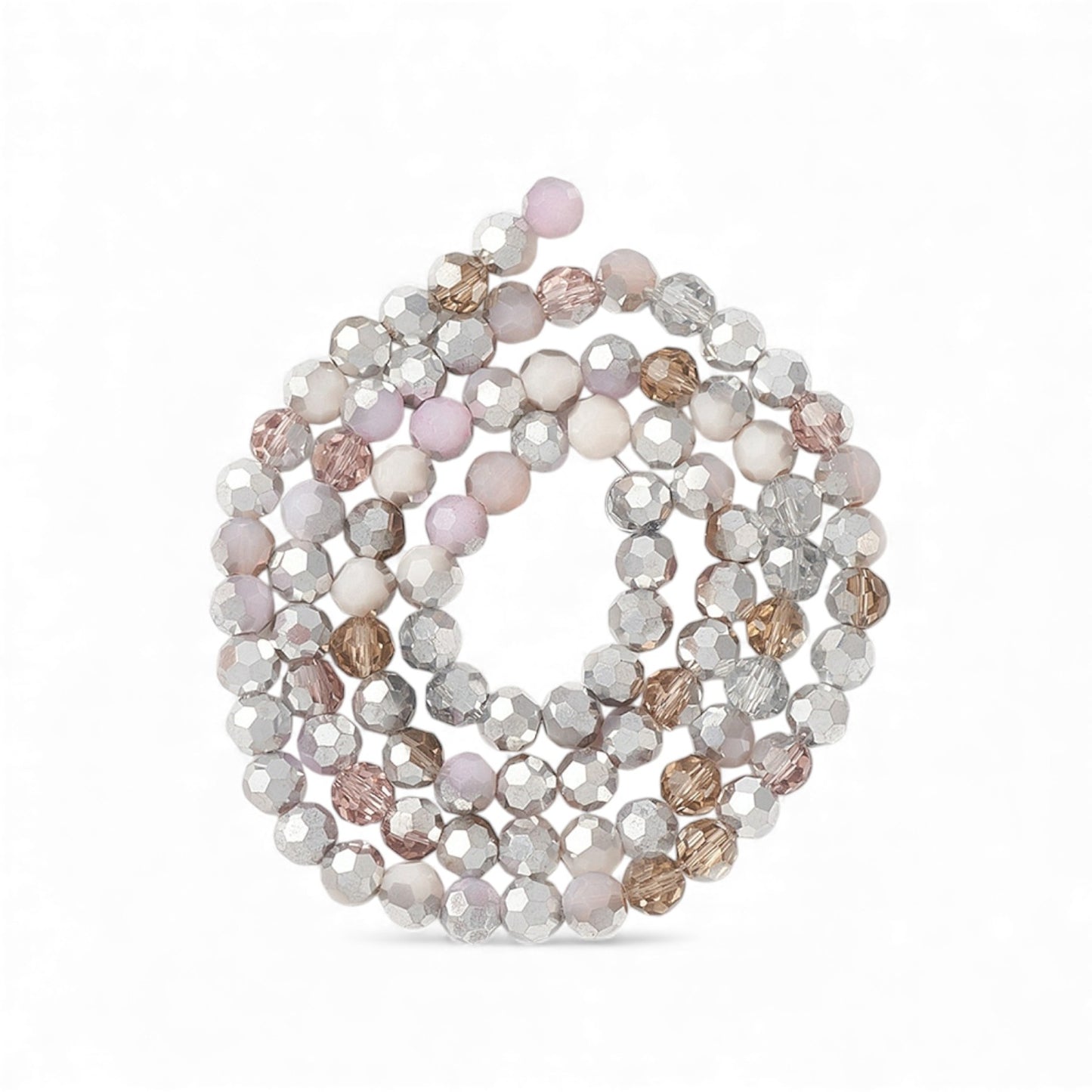 x1 Fil de Perles de Verre Électroplaquées – 6 mm – 32 Facettes