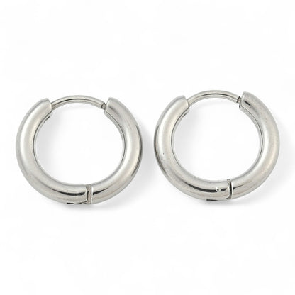 1 paire Boucles d’Oreilles Créoles Acier Inoxydable 304 et 316 – 16, 23 ou 25 mm