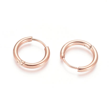 1 paire Boucles d’Oreilles Créoles Acier Inoxydable 304 et 316 – 16, 23 ou 25 mm