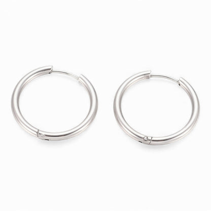 1 paire Boucles d’Oreilles Créoles Acier Inoxydable 304 et 316 – 16, 23 ou 25 mm