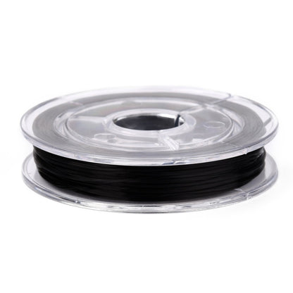 Bobine de fil élastique cristal plat – Blanc ou Noir – 0,38 mm – 10 m
