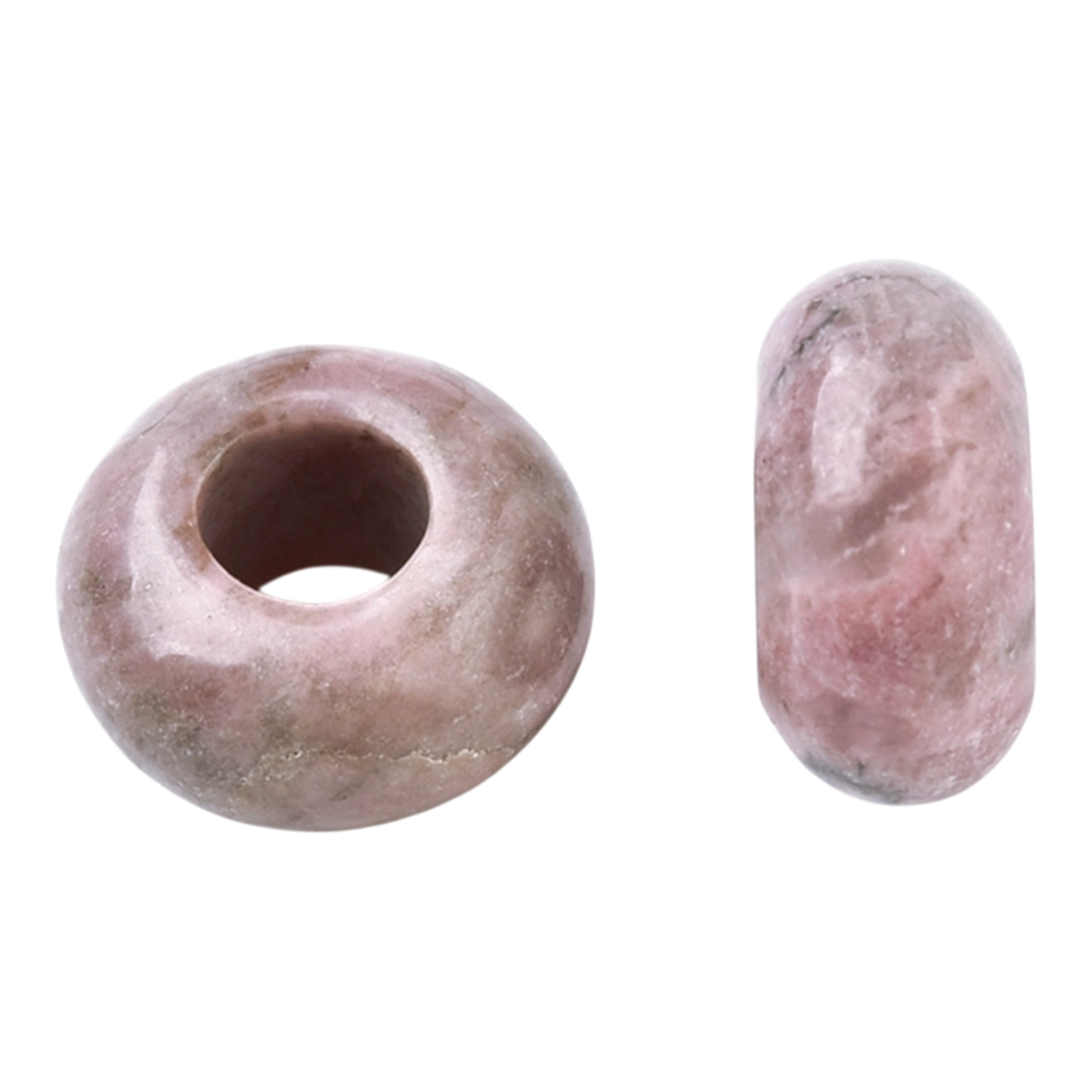 x1 Perle Européenne en Pierre Naturelle – Rondelles à Gros Trou – Ø 12 mm