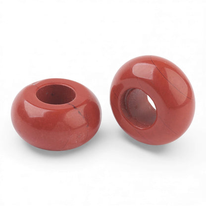 x1 Perle Européenne en Pierre Naturelle – Rondelles à Gros Trou – Ø 12 mm