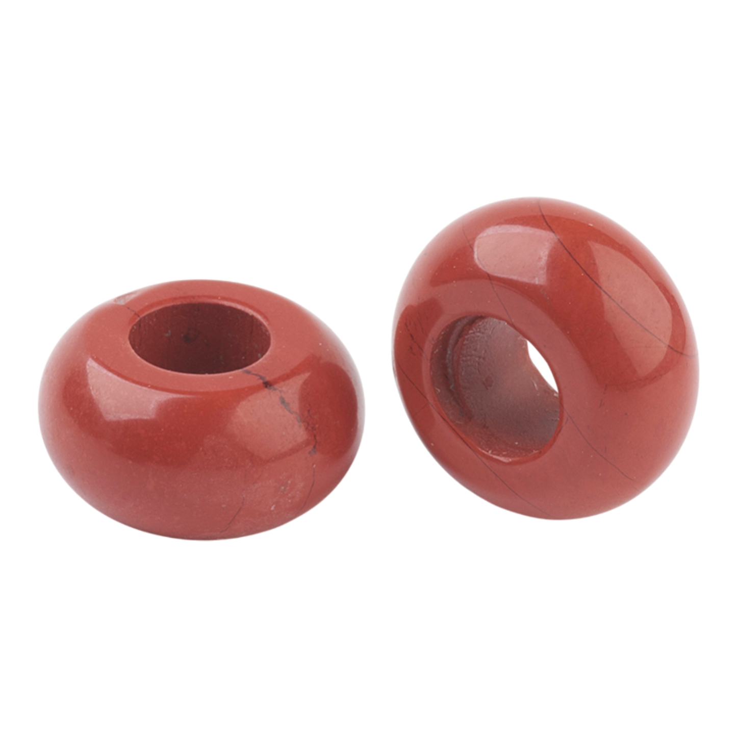 x1 Perle Européenne en Pierre Naturelle – Rondelles à Gros Trou – Ø 12 mm