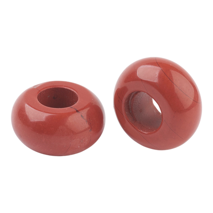 x1 Perle Européenne en Pierre Naturelle – Rondelles à Gros Trou – Ø 12 mm