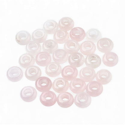 x1 Perle Européenne en Pierre Naturelle – Rondelles à Gros Trou – Ø 12 mm