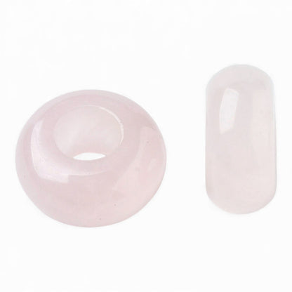 x1 Perle Européenne en Pierre Naturelle – Rondelles à Gros Trou – Ø 12 mm