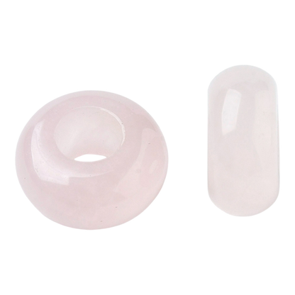 x1 Perle Européenne en Pierre Naturelle – Rondelles à Gros Trou – Ø 12 mm