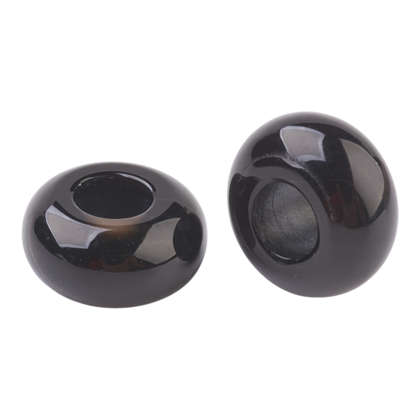 x1 Perle Européenne en Pierre Naturelle – Rondelles à Gros Trou – Ø 12 mm