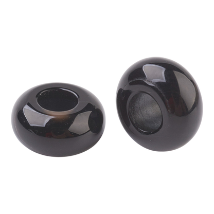 x1 Perle Européenne en Pierre Naturelle – Rondelles à Gros Trou – Ø 12 mm