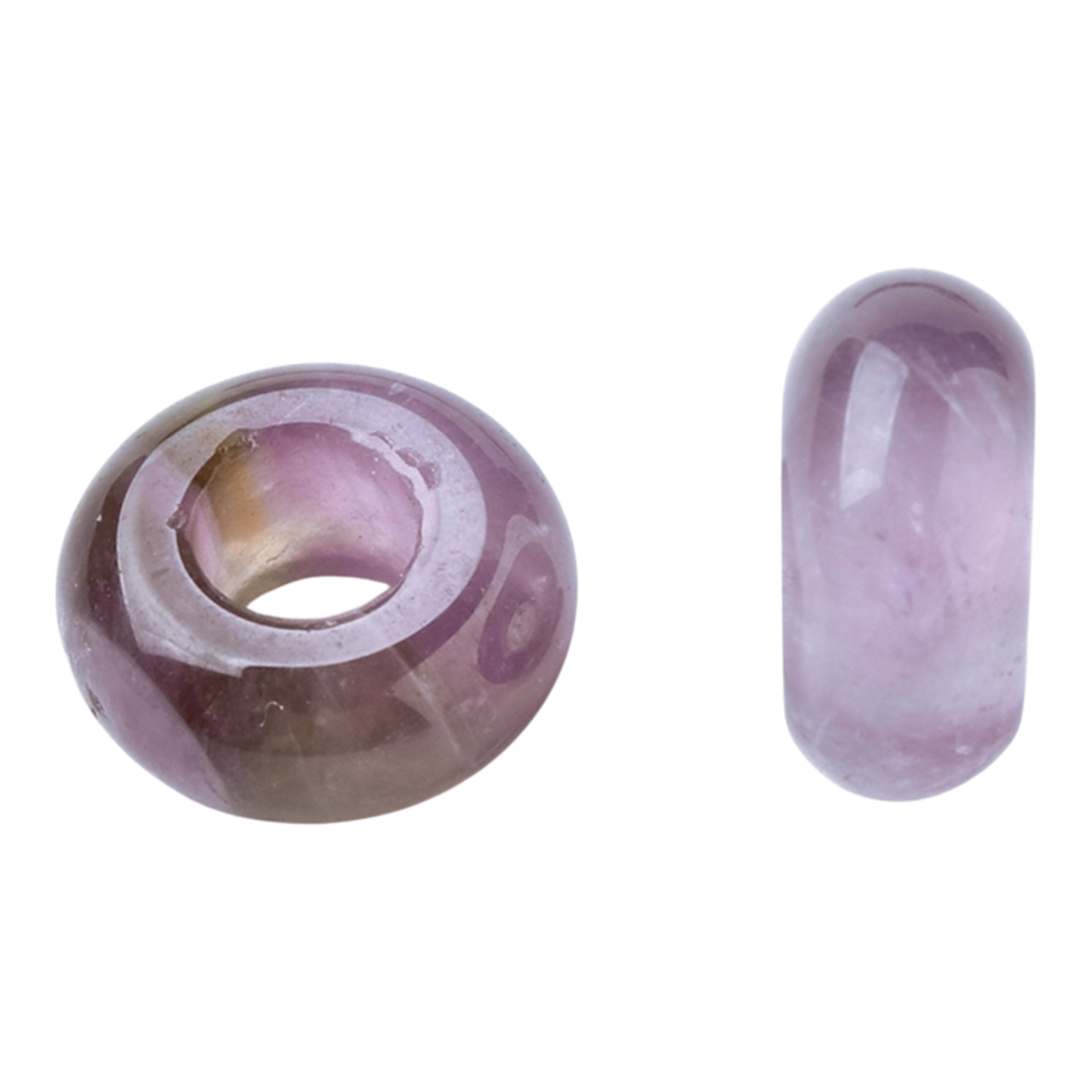 x1 Perle Européenne en Pierre Naturelle – Rondelles à Gros Trou – Ø 12 mm