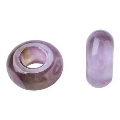 x1 Perle Européenne en Pierre Naturelle – Rondelles à Gros Trou – Ø 12 mm