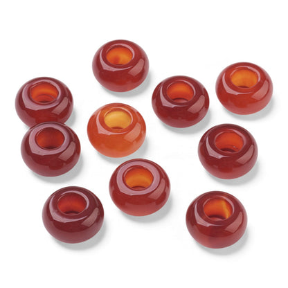 x1 Perle Européenne en Pierre Naturelle – Rondelles à Gros Trou – Ø 12 mm